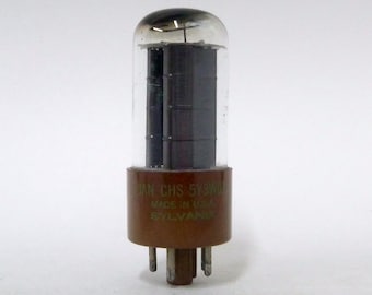 Sylvania JAN 5931 Vacuum Tube - Black Plates - Brown Base