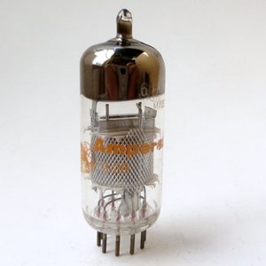 Amperex 6EJ7 / EF184 vacuum tube - made in Holland - orange globe branding
