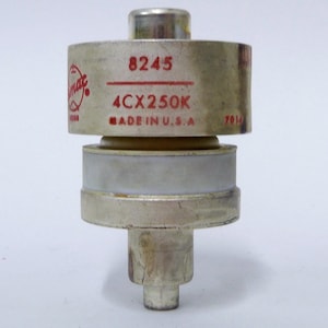 Eimac 4CX250K vacuum tube - new old stock - tested - 8245 external anode transmitting tube