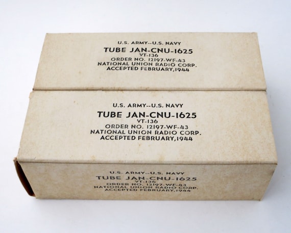 Pair: National Union JAN CNU 1625 Vacuum Tubes - New Old Stock