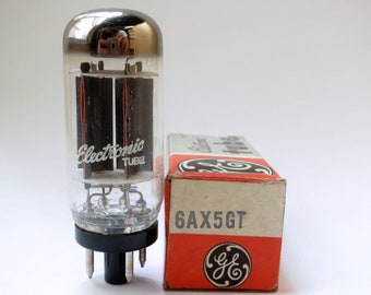 GE 6AX5GT vacuum tube - new old stock - original box - General Electric 6AX5 tube