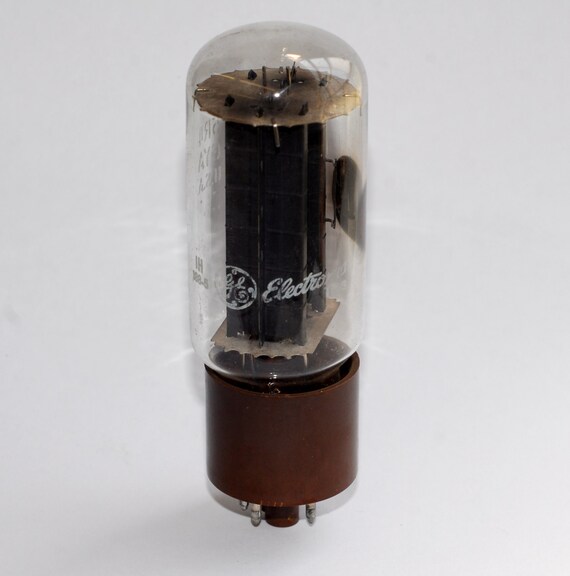 Ge 5r4gya Vacuum Tube Black Plates Brown Base Etsy