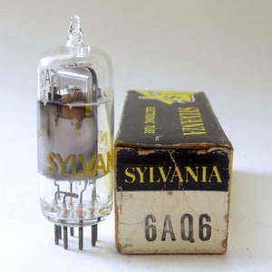 Sylvania 6AQ6 vacuum tube - new old stock - original box