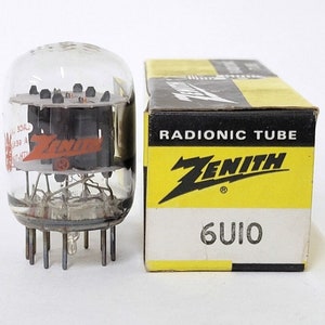 Zenith 6U10 vacuum tube - new old stock - original box - manufactured by General Electric - triple triode tube