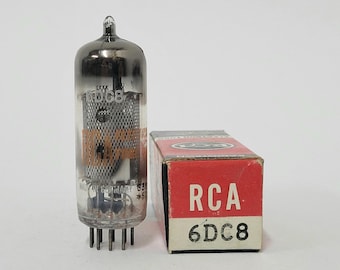 RCA 6DC8 vacuum tube - new old stock - original box - for German table radios - Grundig - EBF89 - mesh plate - 6AD8