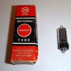 National NL-940CS Nixie Tube - new old stock - original box - miniature Nixie tube