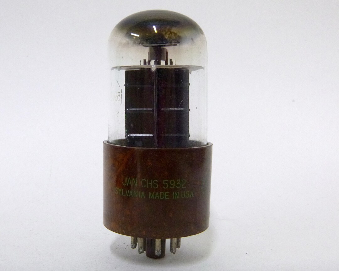 Sylvania JAN CHS 5932 Vacuum Tube - Green Branding - Black Plate
