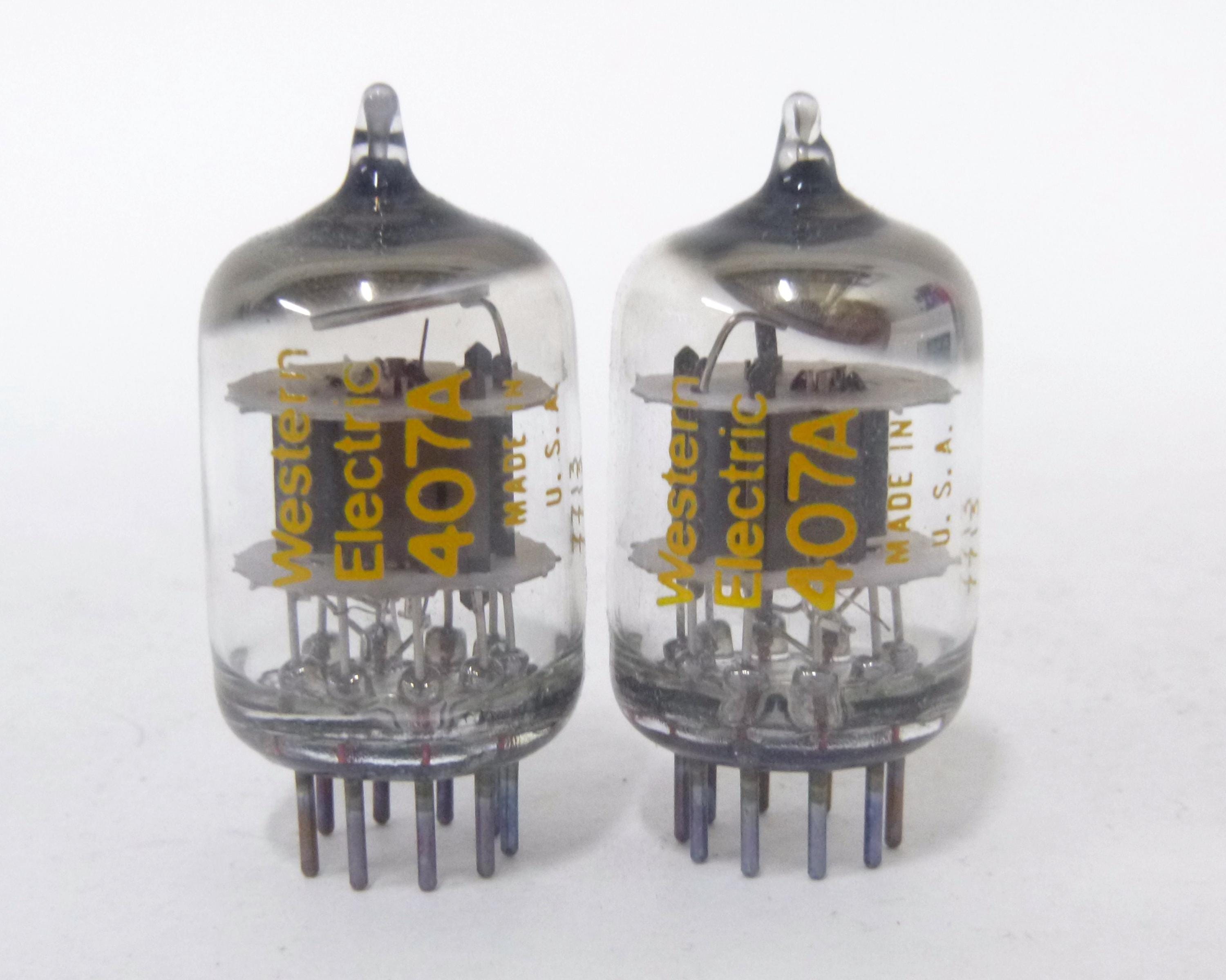 Pair: Western Electric 407A Vacuum Tubes - New Old Stock