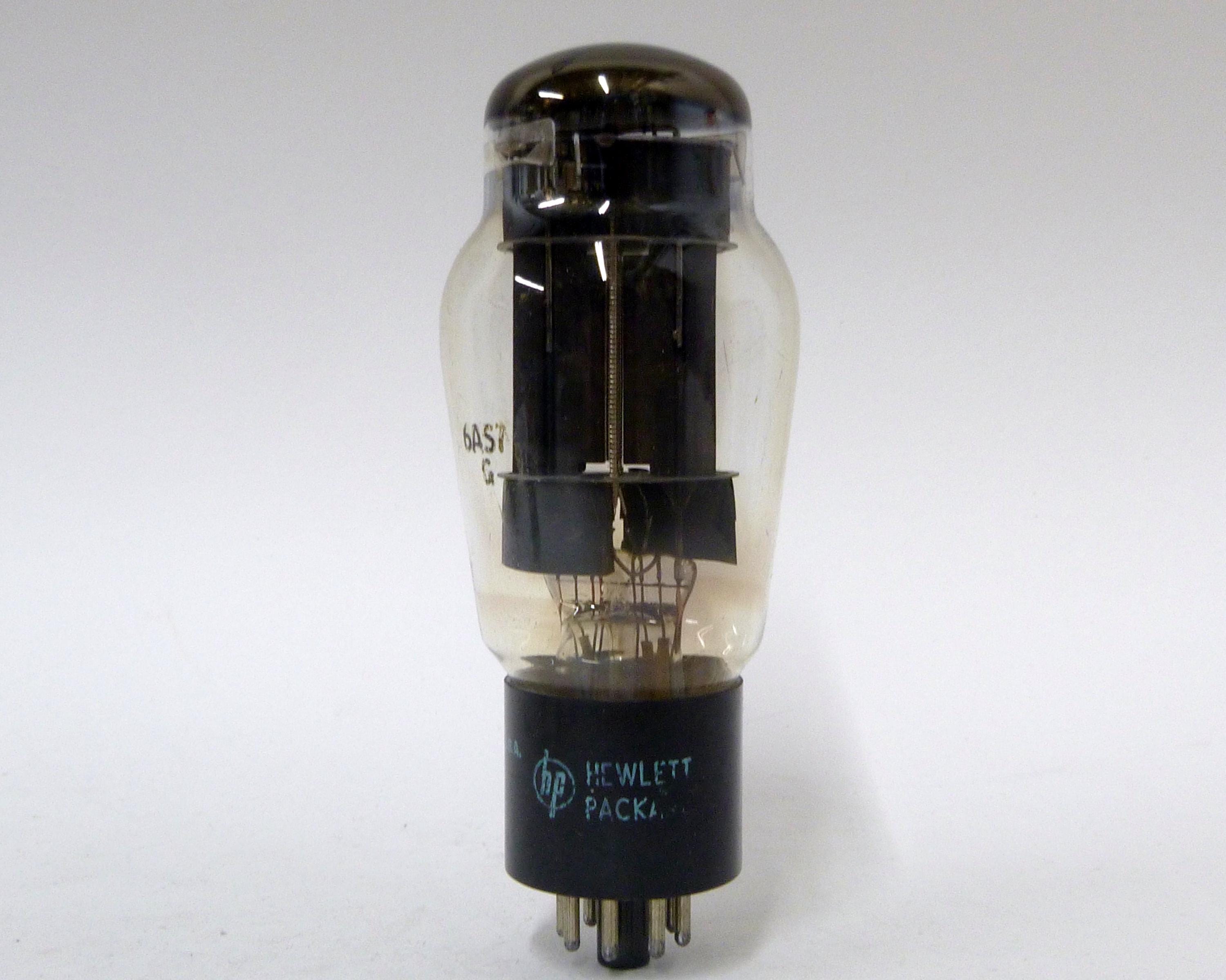 Hewlett Packard 6AS7G Vacuum Tube - Black Plates - Top Getter