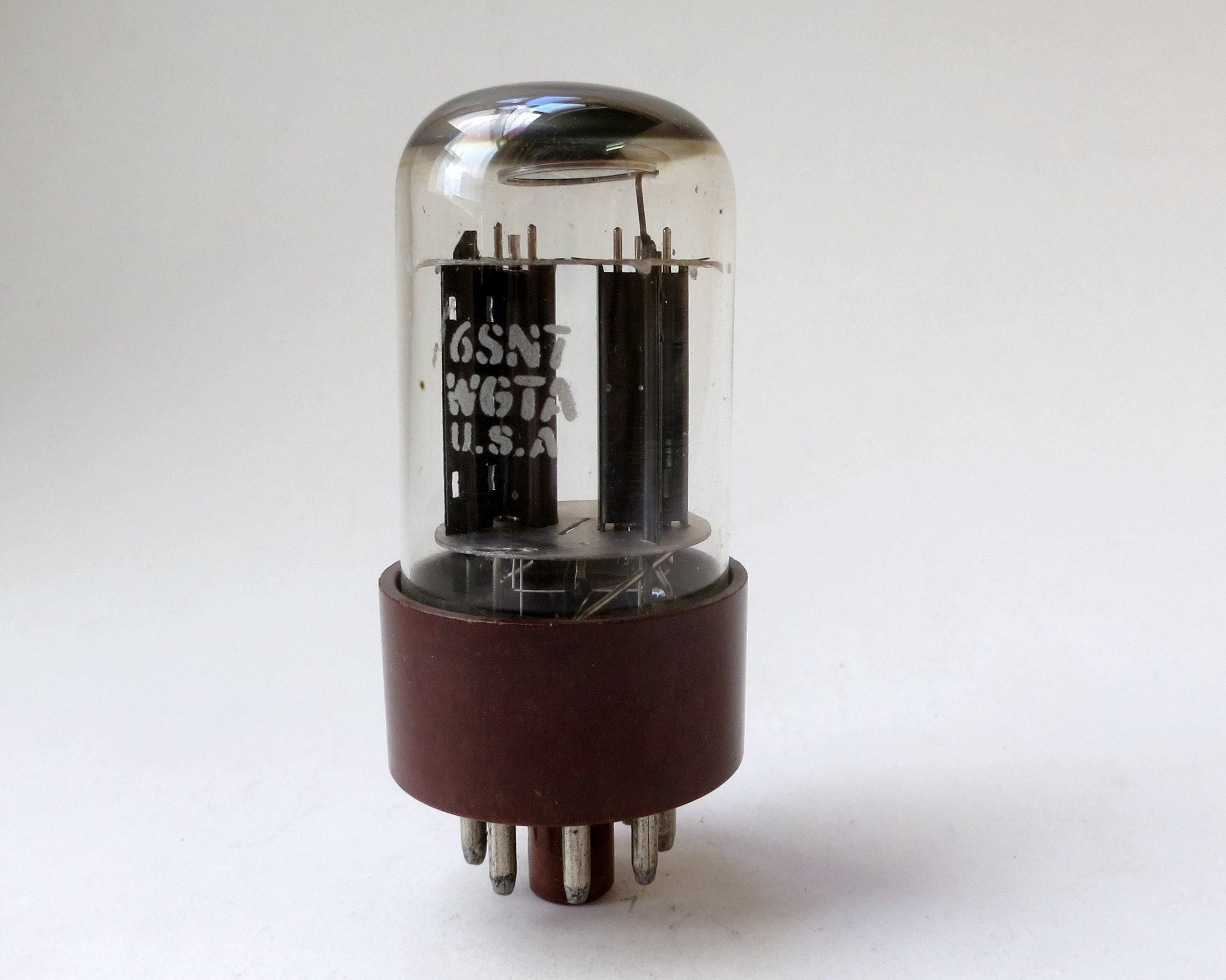 Sylvania 6SN7WGTA Vacuum Tube - Black Plates - Brown Base