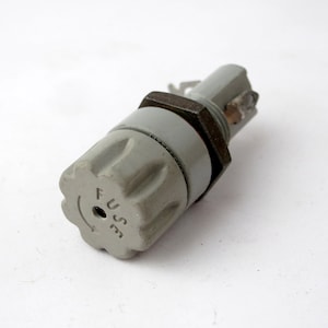 Buss FHN20G military fuse holder-  Bussman FHN-20G Eaton - gray fuse holder for 3AG fuses