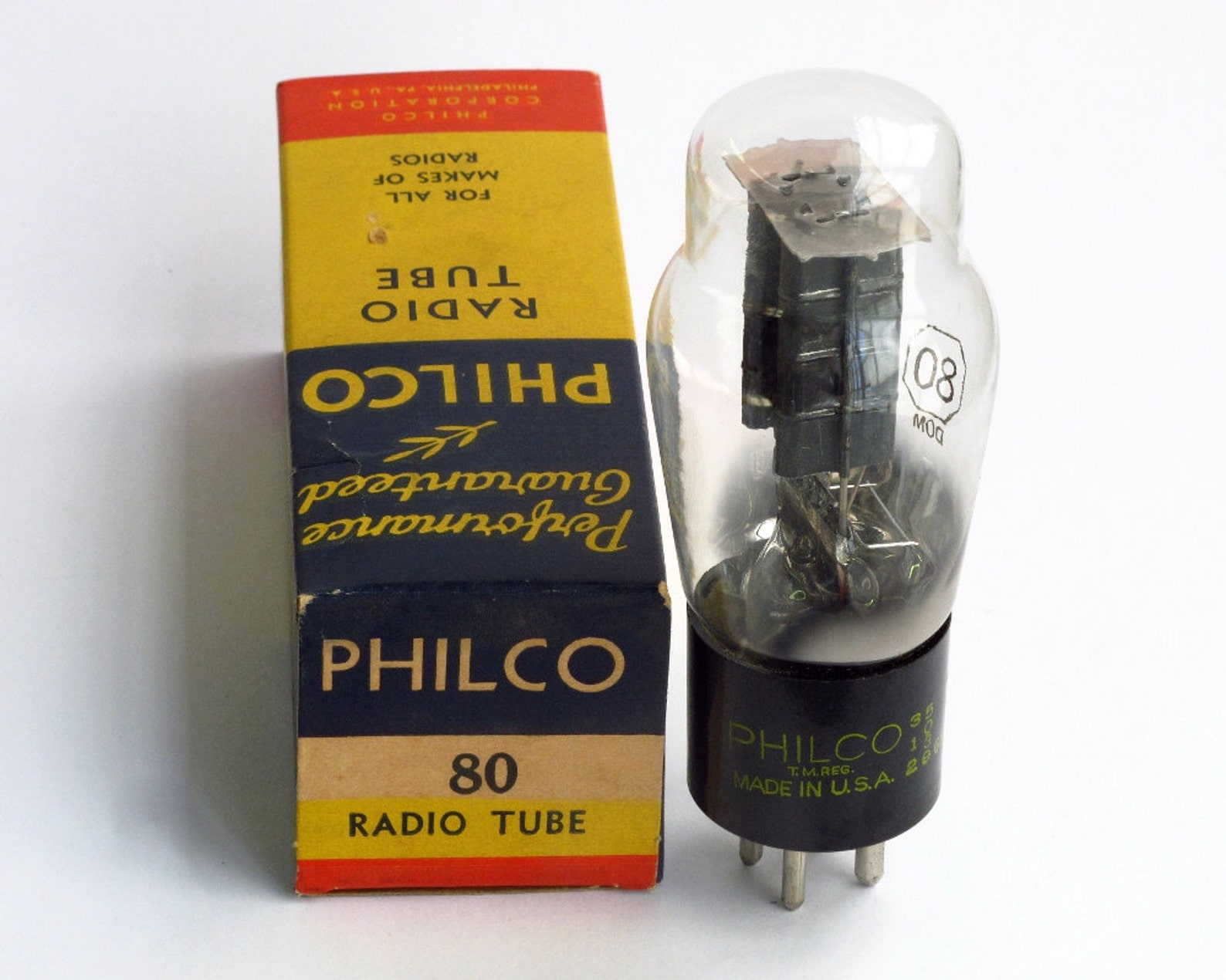 Tube électronique Vintage Philco #42 - Pour Radio Ancienne, Collection Ou Restauration
