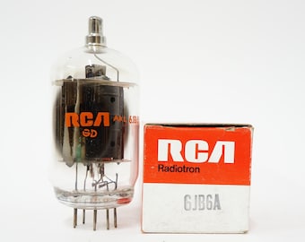 RCA 6JB6A vacuum tube - new old stock - original box - tested - sweep tube - excellent condition - manufactured by Sylvania - 6JB6