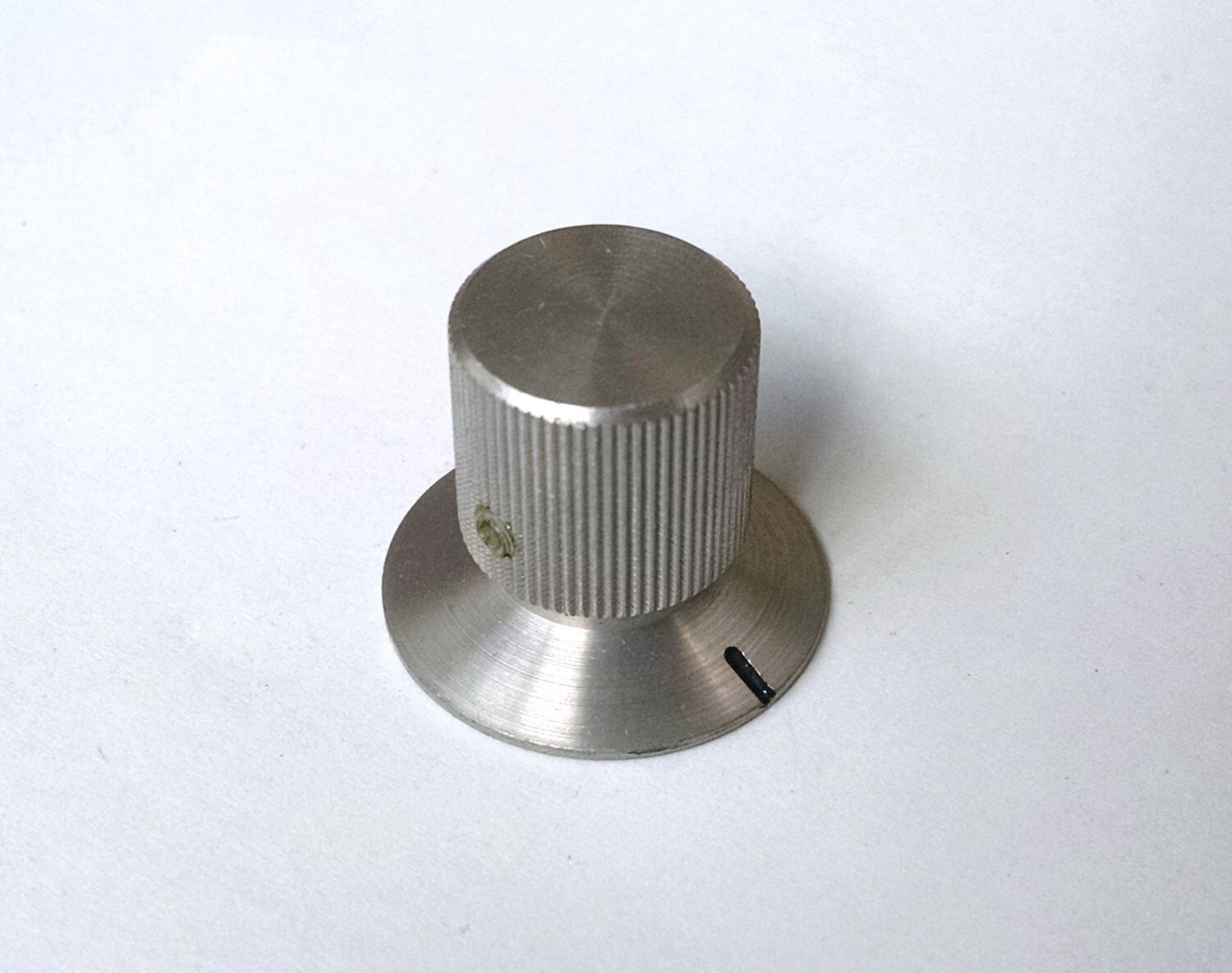 Silver Aluminum Skirted Radio Knob - New Old Stock - 1970's