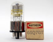 Raytheon 6SQ7GT vacuum tube - new old stock - glass 6SQ7 tube
