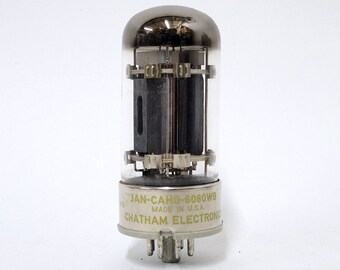 Chatham 6080WB vacuum tube - slotted graphite plates - Tung Sol 6080 - JAN CAHG 6080WB