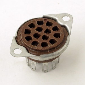 Cinch RTS14 Nixie tube socket for National NL840, NL841 Nixie tubes - NL-840, NL-841 - new old stock