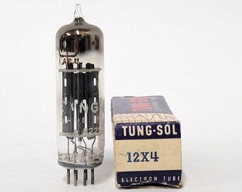 Tung Sol 12X4 vacuum tube - black plates - new old stock