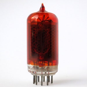 Amperex ZM1030 Nixie tube - red Nixie numeric display - made in Holland - plugs into standard 9 pin miniature tube sockets