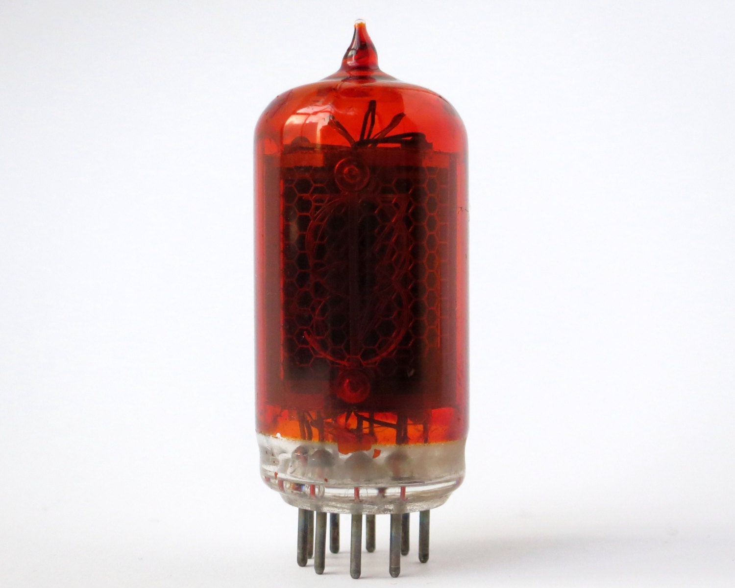 Amperex ZM1030 Nixie Tube - Red Nixie Numeric Display - Made in