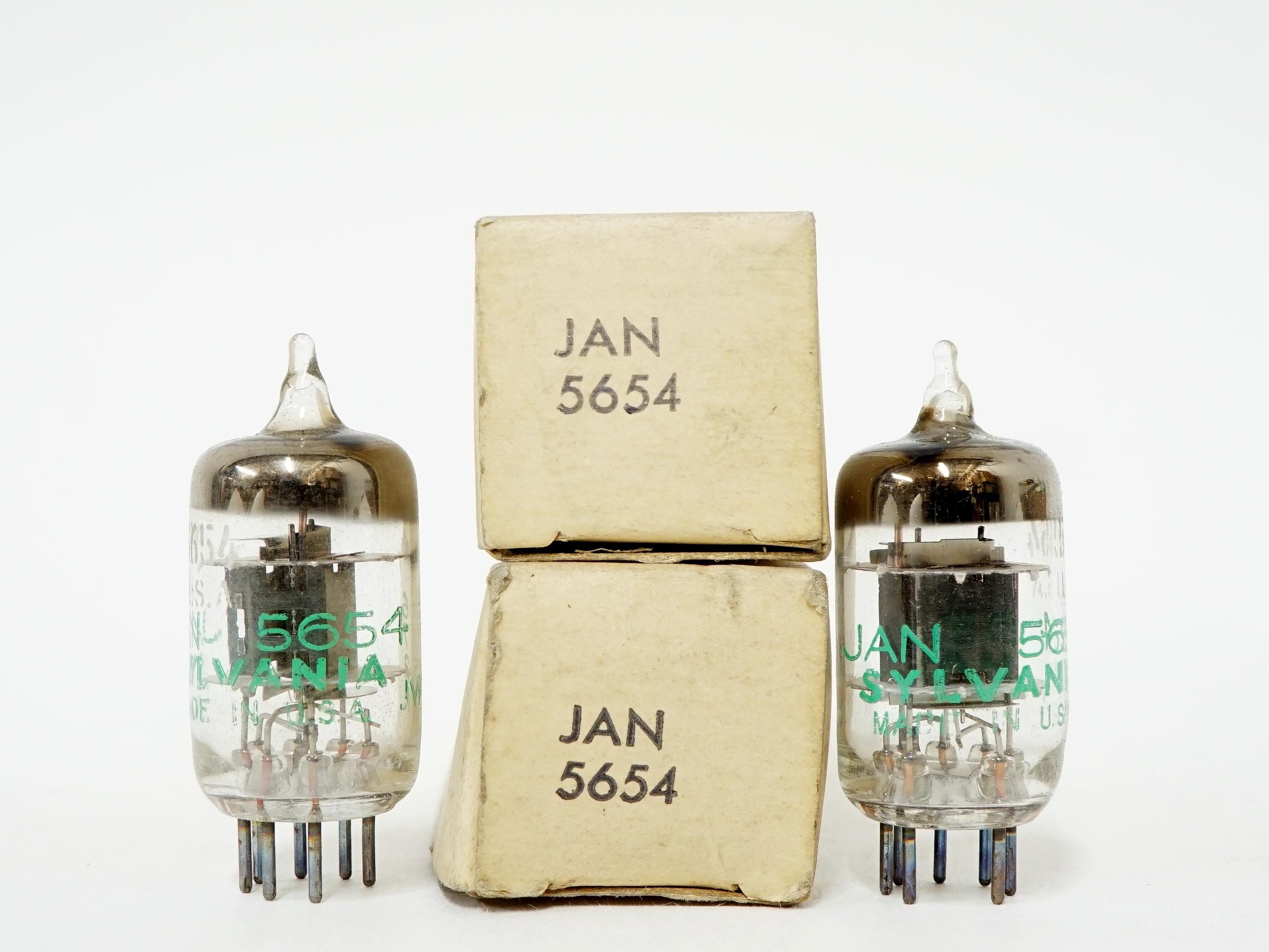 Mp: Sylvania JAN 5654 Vacuum Tubes - New Old Stock - Matching Date