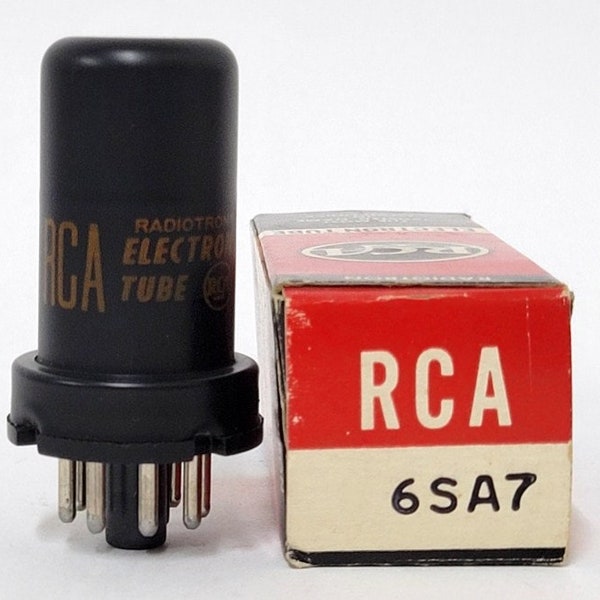 Valvola a vuoto RCA 6SA7 - nuovo, vecchio stock - scatola originale - ottime condizioni