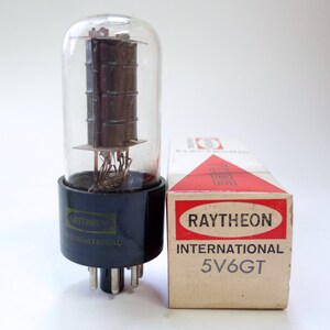Raytheon 5V6GT vacuum tube - black plate