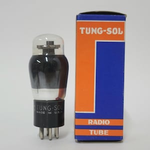 Tung Sol 2A5 vacuum tube- new old stock - early orange & blue box original box - nos