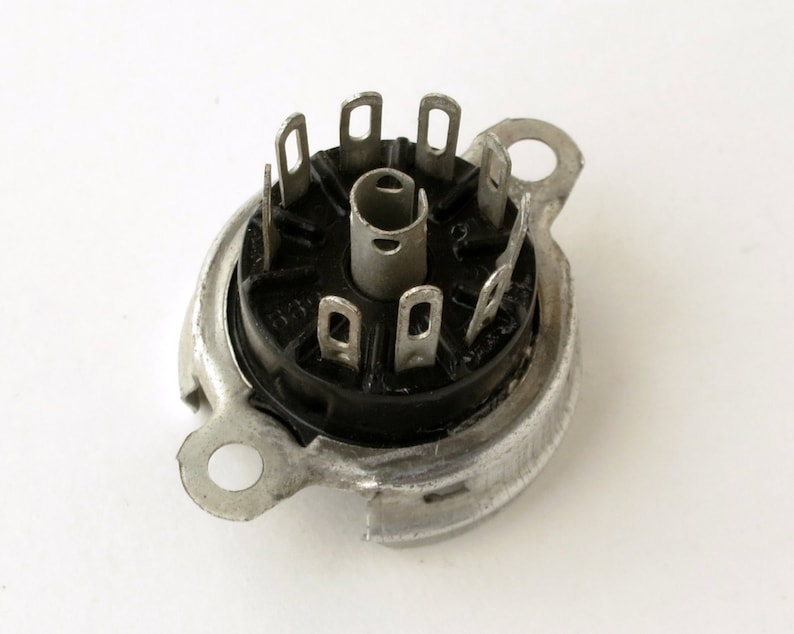Fisher 400 and 500C replacement 9 pin miniature vacuum tube socket ECC82 tubes ECC83 12AU7 12AX7