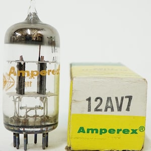 Amperex 12AV7 vacuum tube - new old stock - original box - excellent