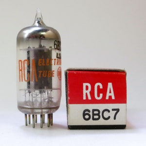 RCA 6BC7 vacuum tube -  mint condition - original box - manufactured by Sylvania