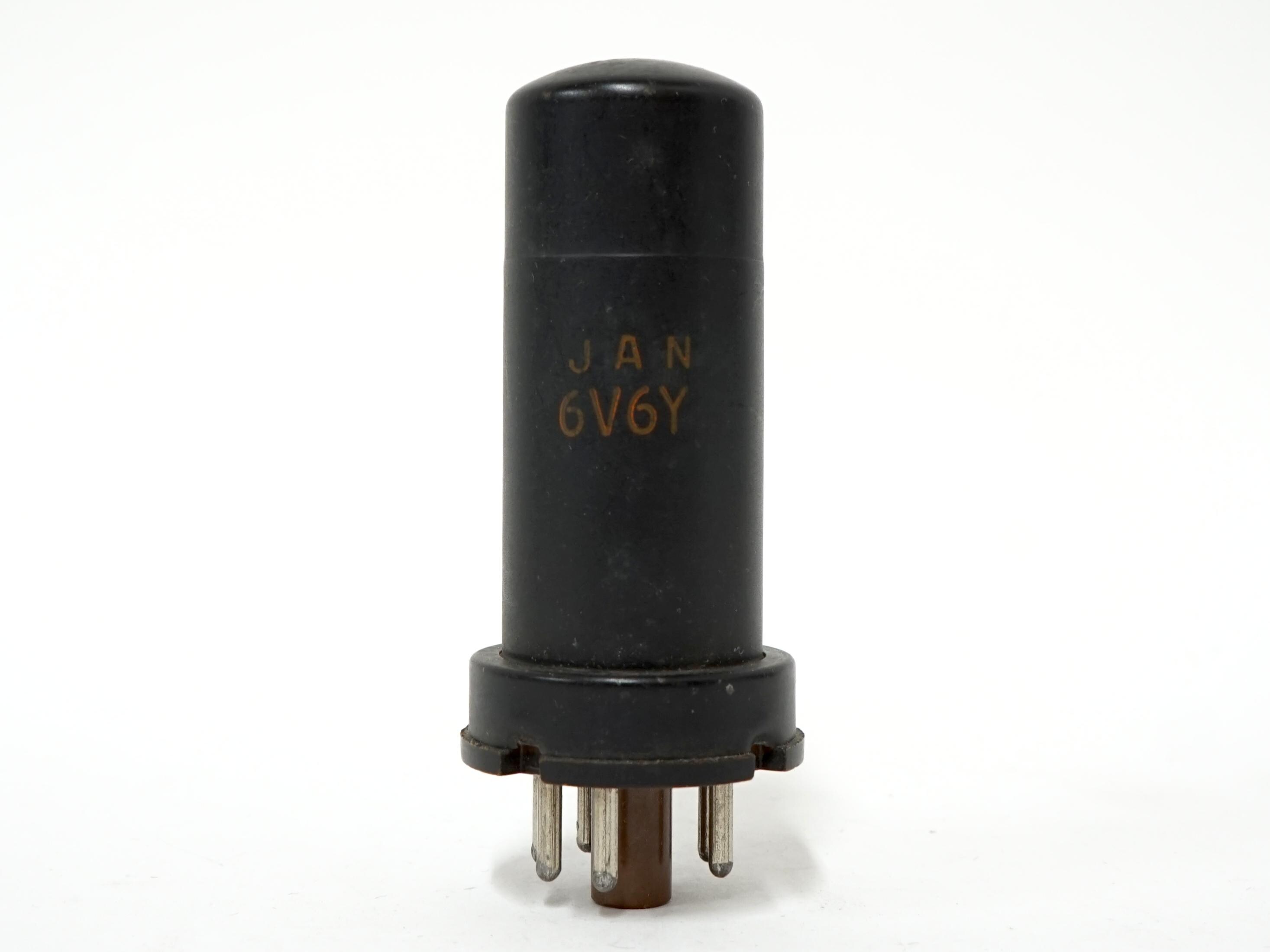 RCA JAN 6V6Y vacuum tube - military 6V6 with low loss "yellow" base wafer - joint army navy