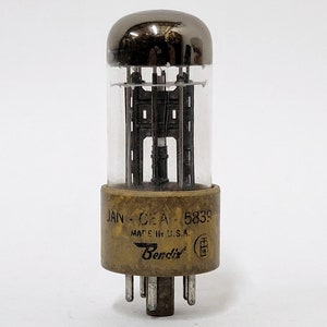 Bendix JAN 5839 vacuum tube - Bendix Aviation Corp - Redbank - rectifier - joint army navy - military