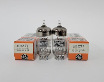 pair: GE 6BZ7 vacuum tubes - new old stock - original boxes - excellent condition - matching date codes - General Electric - 6BQ7A - 6BQ7