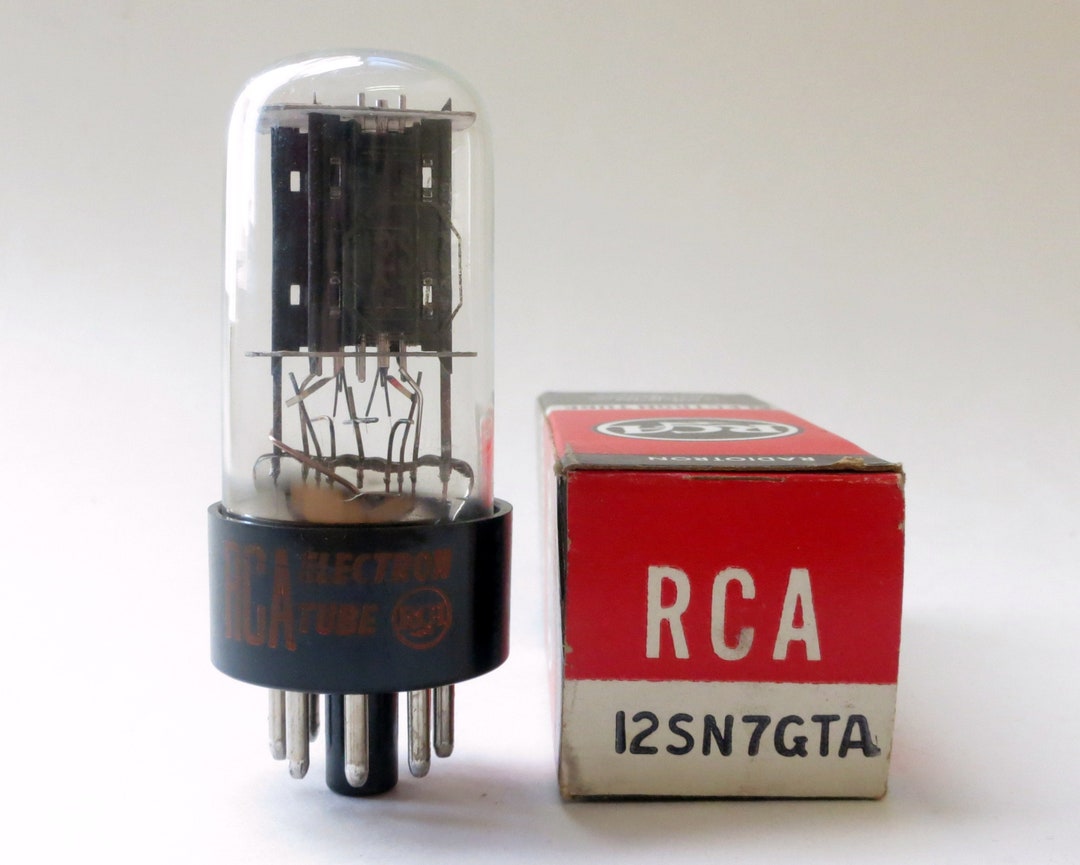 RCA 12SN7GTA Vacuum Tube - New Old Stock - Original Box - Black Plates ...