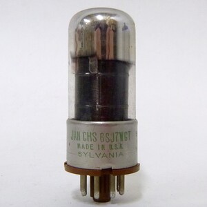 Sylvania JAN CHS 6SJ7WGT vacuum tube - new old stock - low loss base - rugged 6SJ7GT - glass 6SJ7 tube