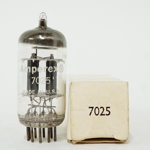 Amperex 7025 vacuum tube  - made in USA - ECC83 -12AX7 - 12AX7A