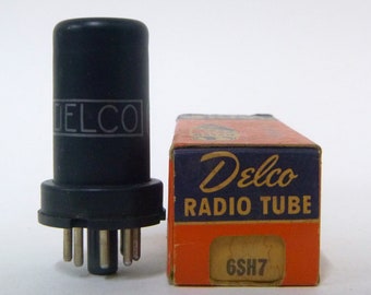 Delco 6SH7 vacuum tube - new old stock - original box - excellent condition
