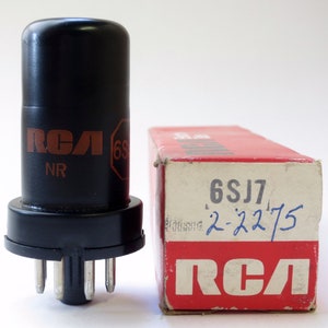 RCA 6SJ7 vacuum tube - new old stock - original box - mint condition