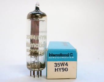 International 35W4 vacuum tube - new old stock - original box - excellent condition - for All American 5 tube table radios - AA5 - HY90