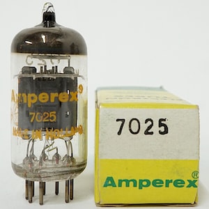 Amperex 7025 vacuum tube - new old stock - original box - made in Holland - ECC83 -12AX7 - 12AX7A