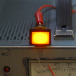 Yellow rectangular illuminated push-button switch - Electro Mech 29NK-132 GP