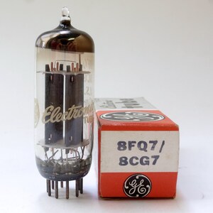 GE 8FQ7 / 8CG7 vacuum tube - new old stock - original box