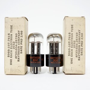 RAYTHEON 2C52 Tubes Yahoo!オークション Vacuum Raytheon Pair: JAN