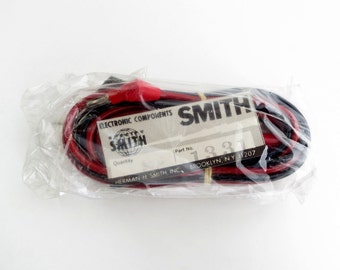 Herman H. Smith meter probe set - old school red & black lead set with banana plugs - new old stock from yesteryear - made in Brooklyn NY