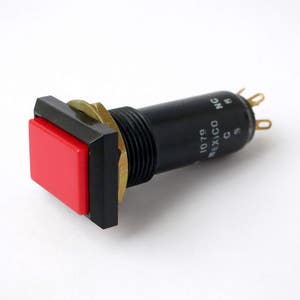 red light district lighted push button switch