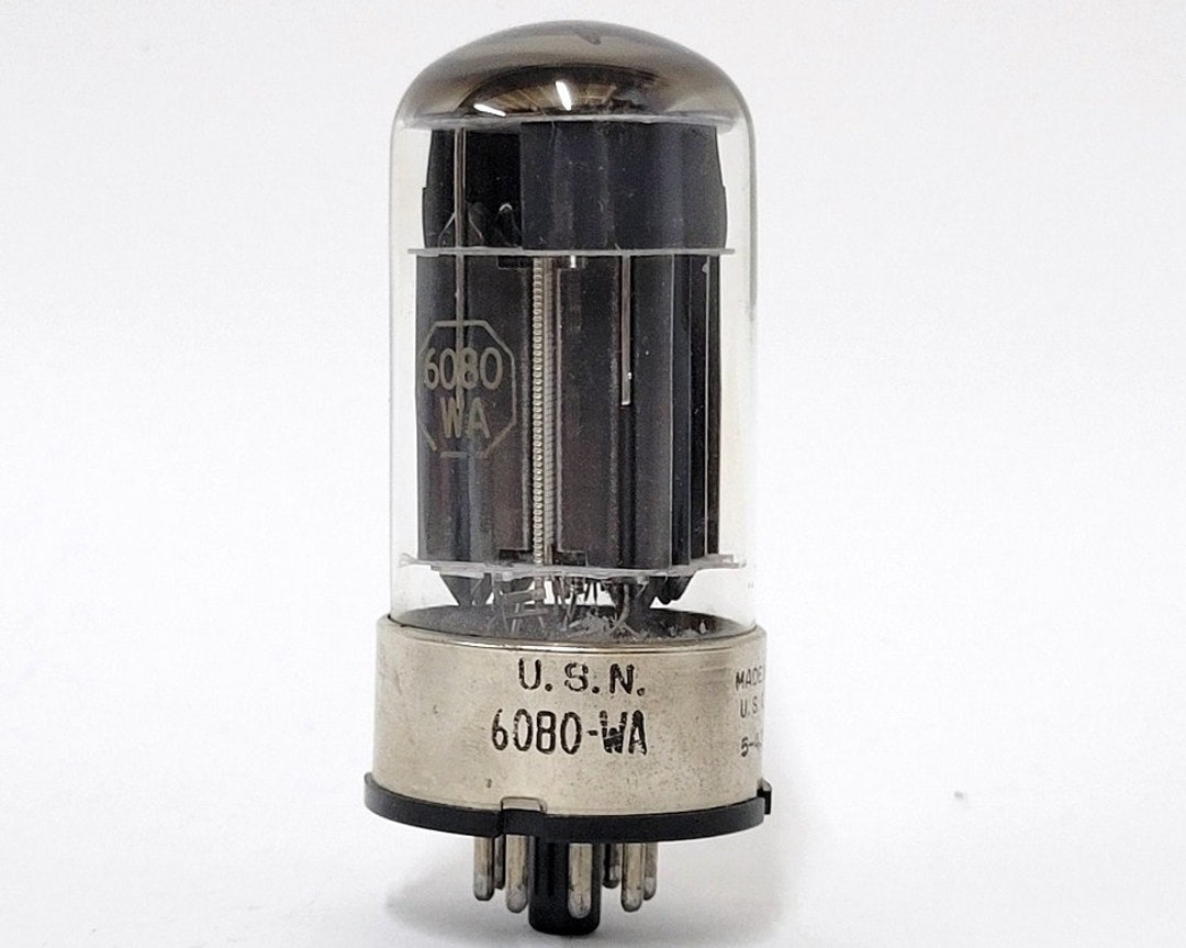 RCA USN 6080WA Vacuum Tube Black Plates Ruggedized 6080 Made for 