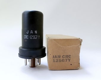 RCA JAN 12SG7Y vacuum tube - new old stock  - original box - military 12SG7 with low loss base wafer