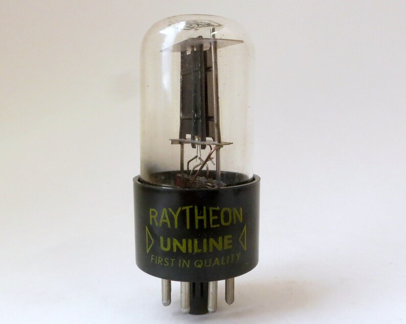 Raytheon Uniline 6X5GT vacuum tube new old stock black Etsy