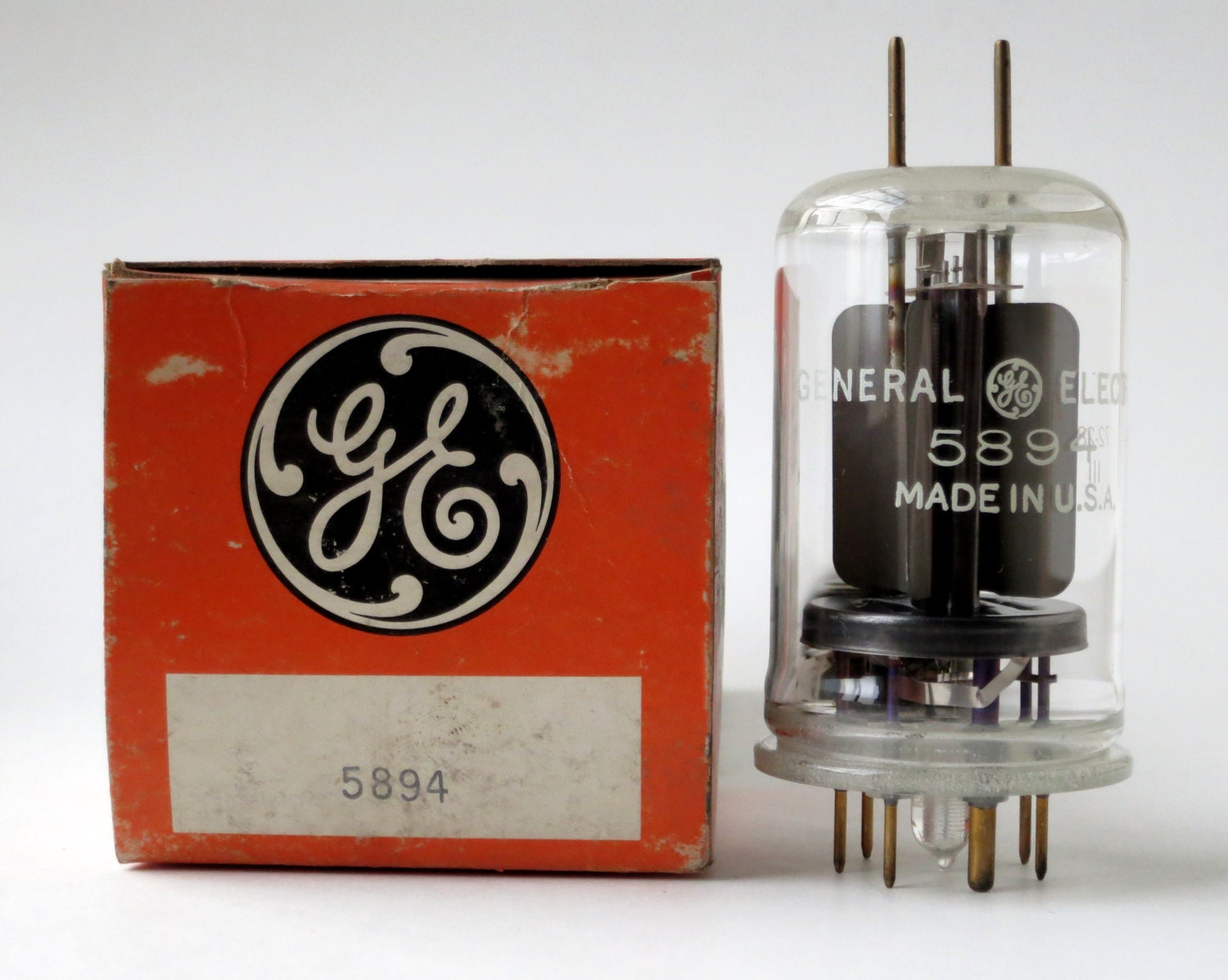 General Electric 5894 Vacuum Tube - Gold Pins - Vintage